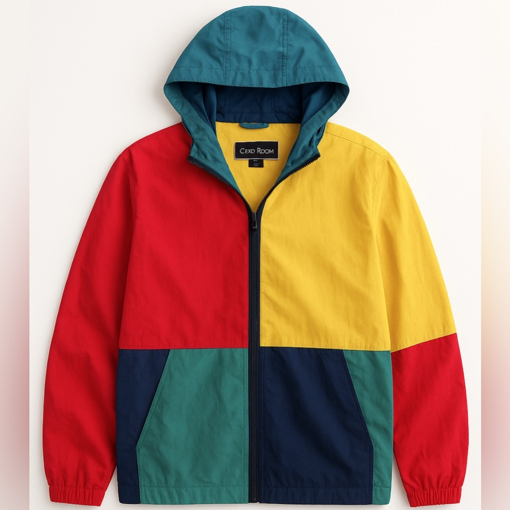Club Room Multicolor Windbreaker Jacket